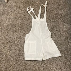 Aerie white overalls